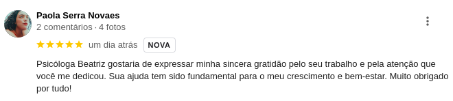 comentarios do google sobre o serviço