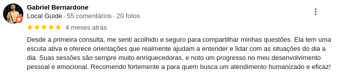 comentarios do google sobre o serviço